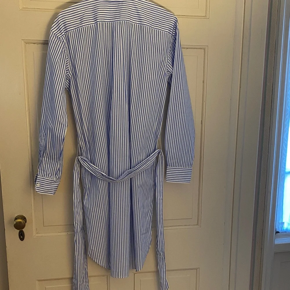 Polo Ralph Lauren Blue and White Striped Shirtdress NWT size 10 - Picture 8 of 8